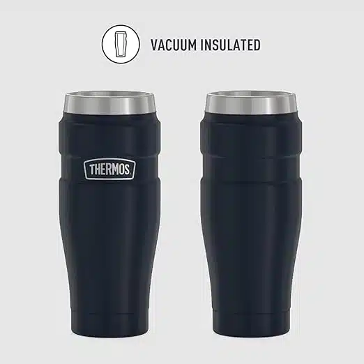 Get 15% off THERMOS Stainless King Vacuum-Insulated Travel Tumbler, 16 Ounce, Midnight Blue