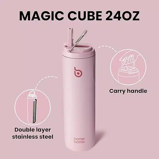 Get 15% off BOTTLE Insulated Water Bottle with Straw Lid and Handle for Sports Travel Gym